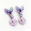 Presilha de Cabelo Cauda de Peixe com Pérolas, Flor de Resina Cravejada com Diamantes, Alta Qualidade, Exquisite e Personalizada, Presilha de Bico de Pato, Acessório de Cabelo de Nicho e Versátil