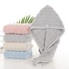 Gorro nuevo de vellón coral para secar el cabello, absorbente de agua, de secado rápido, gorro de baño de vellón burbuja, algodón engrosado absorbente de agua, toalla para secar el cabello Baotou