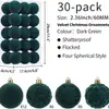 Venda Quente Transfronteiriça Conjunto de Bolas Aveludadas 30 Peças Decorações de Natal Arranjo de Decoração Bolas de Natal Atacado