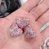 Bola de diamante incrustada con cuentas de cristal de pedrería, cuentas con agujero, cuentas espaciadoras, hechas a mano, material para colgante de pulsera de mano, accesorios de joyería DIY al por mayor