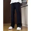 2026 Primavera/Outono Novo Calça de Terno Americana Reta Micro-Flare com Fenda Masculina Abertura de Perna Ampla Fenda Caimento Atravessando Fronteiras Venda por Atacado