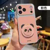 Adecuado para iPhone 18 Pro Max, Funda de Teléfono con Soporte de Panda Pequeño, Cubierta Protectora de Cuero Manzana 17 Dibujos Animados de Moda 16