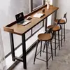 Mesa de bar de madeira maciça, mesa de bar simples criativa moderna para varanda de lazer, mesa e cadeira de alta altura montadas na parede estilo nórdico