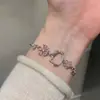 Pulsera de Zirconia de Lujo Ligero Gatito Flor de Cerezo para Mujer Exquisita Dulce Estilo Coreano Moda Joyería de Mano Sensación de Alta Gama Accesorios Apilables