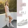 Zapatillas Blancas de Piel de Cerdo con Plantilla de Hierba Ula, Piel de Vaca de Primera Capa, Nuevas de Primavera 2026, Casual Versátil, Suela Gruesa, Zapatos para Mujer