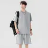Camiseta de Manga Corta para Hombre Verano Nueva Moda Estilo Coreano Holgada Camiseta para Hombre y Mujer Fitness Sudor Tres-A Antibacteriana Protector Solar Casual