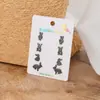 Brincos Versáteis de Nicho Doces e Fofos para Meninas, Estilo Ins Brincos Simples de Coelho em Aço Inoxidável em Estoque