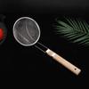 Acero Inoxidable Mango de Madera Anti-quemaduras Colador Mango de Madera Red de Pesca Modelo Grande Fideos de Pesca Pesca y Fritura Utensilios de Chef Malla Fugas Alargamiento Adicional