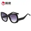 Gafas de Sol Versátiles Estilo Retro Europeo y Americano con Montura Grande Ojo de Gato, de Moda para Exteriores, Vacaciones, Viajes, Conducción, Protección Solar, Gafas de Sol Transfronterizas