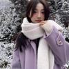Bufanda chal de mohair de color liso de grado/temperamento para mujer, ambiente invernal completo ~ bufanda cálida para hombre