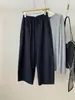Pantalones cropped de algodón Lyocell Tencel estilo retro japonés para mujer, finos y adelgazantes para principios de otoño, versátiles pantalones de abuela para petite.