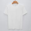 T-shirt de algodão de manga curta para homens Casual Solid Color Gola redonda Sorona Cool T-shirt não passar roupa para homens