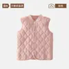 Chaleco para Niños Niñas Invierno Más Terciopelo Engrosado Cachemir Seda Uniforme Escolar Esencial Capa Base Chaleco Cálido Ropa Interior Top Sin Mangas