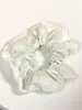 Elástico de Cabelo Scrunchie Listrado com Renda Estilo Coreano para Mulheres, Acessório de Cabelo Suave e Elegante, Elástico de Cabelo Scrunchie Estilo Coreano