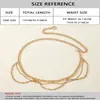 Novedad cadena de cintura metálica de moda callejera hip hop cadena de cintura de doble capa accesorios para vestido falda de mujer