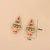 Acessórios de Joias de Liga Metálica com Gotejamento de Óleo Desenho Animado de Natal Árvore de Natal Meias Alce Papai Noel Pingente Pingente