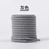 Outlet de fábrica 4MM Cordón Perezoso Blanco Negro Elástico Semi-circular Cordón de Zapato Cuerda de Cordón Gratis