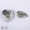 Venta Caliente Transfronteriza de Amazon Botones Turquesa Retro Aleación Accesorios para Joyería DIY Botones de Flor Accesorios para Ropa