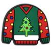 Zapatos Croc de Papá Noel Navideño Hebilla de Zapato de Flor Goma Suave de PVC Hebilla Decorativa Desmontable DIY Gratis Listo en Stock