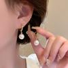 Pendientes de Perla Minimalistas de Alta Gama Estilo Francés, Simples y Elegantes, de Moda, Mismo Estilo que en Xiaohongshu, Pendientes Exquisitos y Únicos al por Mayor