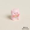 Resina tridimensional cerdito pequeño cerdo rosa lindo accesorios de joyería diy adornos pequeños de escritorio para coche llavero muñeca