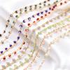 Nova cor transfronteiriça 3mm corrente de cristal diy joias artesanais frisados brincos de corrente material de joias