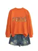 Amazon eBay Estação Independente Casual Fofo Divertido Feminino Cinco Dachshunds Folha de Bordo Gola Redonda Manga Longa Camisa Moletom