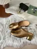 Sandalias de verano retro para mujer, de punta, para exteriores, mules cerrados de piel de vaca trenzada calada, de tacón bajo.