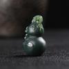 Colgante de jade hetiano natural de material fino tallado en tres dimensiones con cuentas de Buda Maitreya valiente, colgante de jade al por mayor