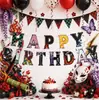 Nuevos toppers para pasteles de cumpleaños transfronterizos, decoraciones de fondo para fiestas, pancartas de letras atmosféricas, banderines de espiral y decoraciones