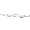 Corrente Oval Soldada com Elos Cruzados Aço Inoxidável Acessórios para Joias DIY Corrente de Pingente Corrente de Material Artesanal Corrente de Aço Titânio