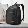 Mochila de Negocios Transfronteriza Casual Simple Negro Puro Tela Oxford Mochila Escolar Gran Capacidad Mochila para Computadora de Viajero de Negocios