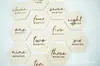Comercio exterior exportación tarjeta de hitos para bebé tarjeta conmemorativa hexagonal de madera para crecimiento de bebé accesorios para fotografía de Luna Llena