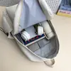 Mochila estudantil fresca e simples em cor sólida estilo floresta, mochila casual versátil japonesa para meninas, mochila de grande capacidade estilo faculdade