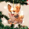 Pingente de Acrílico Koji Cachorrinho Borboleta Novo Transfronteiriço Pingente para Interior de Carro Decoração de Casa Quarto