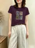Camiseta de mujer Guangzhou Thirteen Lines de la fábrica original, algodón acanalado de 220 g, top de manga corta ajustado, suministro exclusivo de segunda tanda de verano