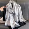 Bufanda de Seda Nueva de Verano con Protección Solar Estilo Coreano de Moda Nueva Sección de Seda Bufanda Larga de Primavera y Otoño Chal de Gran Tamaño con Aire Acondicionado Doble Propósito