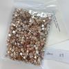 Pacote inteiro atacado joias de diamante para unhas de fundo plano 1440 peças de champanhe cintilante tamanho açúcar ovos de pombo joias de diamante para unhas