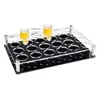 Juego de Portavasos Bala de Acrílico, Portavasos de Vino Transparente, Portavasos Bala para Licor, Portavasos de Chupito, Portavasos para Wonton