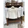 Ropa acolchada de algodón para niñas, Prendas exteriores acolchadas florales de cuello redondo para niños, Ropa acolchada fina nueva de otoño e invierno, Ropa de salida estilo bosque para bebés