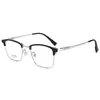 Nuevo Armazón de Gafas de Negocio para el Lugar de Trabajo 8701GT Titanio Puro Ultraligero Gafas Retro para Miopía para Hombres, Gafas Elegantes y de Moda