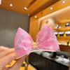 Celebridad de Internet Estilo Princesa Tocado de Lazo Color Caramelo Lindo Pasador Lentejuelas Flor Encaje Gasa Niña Pinza Superior