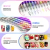 Pluma de graffiti popular para arte de uñas transfronteriza, pluma de pintura acrílica de 24 colores para pintar uñas, pluma de secado rápido para punteado y delineado DIY