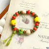 Pulsera de cerámica de Jingdezhen, nueva y que no se decolora, para estudiantes mujeres, pulsera de cuentas de estilo antiguo, pulsera de cerámica fresca y moderna