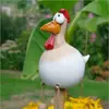 Comercio Exterior Transfronterizo Artesanías de Resina Pollo de Ojos Grandes Pollo Colgante Colgante de Piernas Largas Adornos Adornos para Jardín y Patio