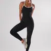 Amazon Comercio Exterior Transfronterizo Conjunto de Yoga de una Pieza para Mujer, Mono con Espalda Descubierta de Tirantes y Lunares, Pantalones Largos Ajustados, Ropa Deportiva para Fitness