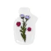 Marcador de Página DIY Artesanal com Flores Secas Folhas Transparentes em Relevo Adesivo de Primavera na Garrafa Marcador de Página Artesanal de Flores