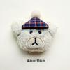 Accesorios para muñecas de oso de peluche de dibujos animados de estilo coreano, pasadores de oso a cuadros Mori, accesorios para el cabello de niña, accesorios para muñecas