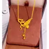 Collar de Borla de Mariposa Serpiente Dorada Antigua Zodiaco Serpiente Año de Nacimiento Nuevo Estilo Chino Lujo Ligero Cadena Versátil para Clavícula