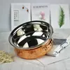 Cuenco de Cobre Vajilla de Metal Plato Cuchara Suministros para Hotel Restaurante Adornos Artísticos de Cobre Sub-Suave